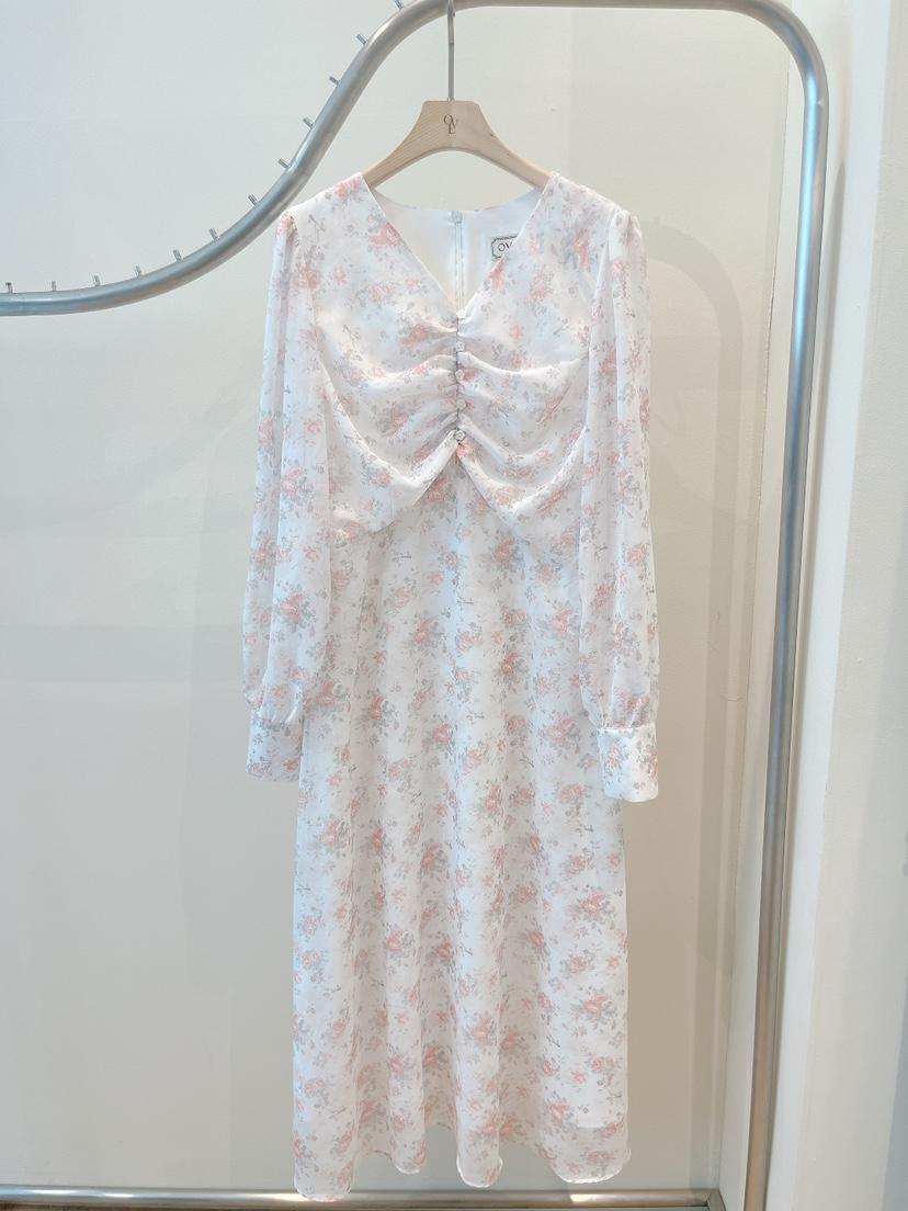 OVE韓國東大門代購女裝新款職業人氣時尚休閑推薦連衣裙褶皺OVE連衣裙