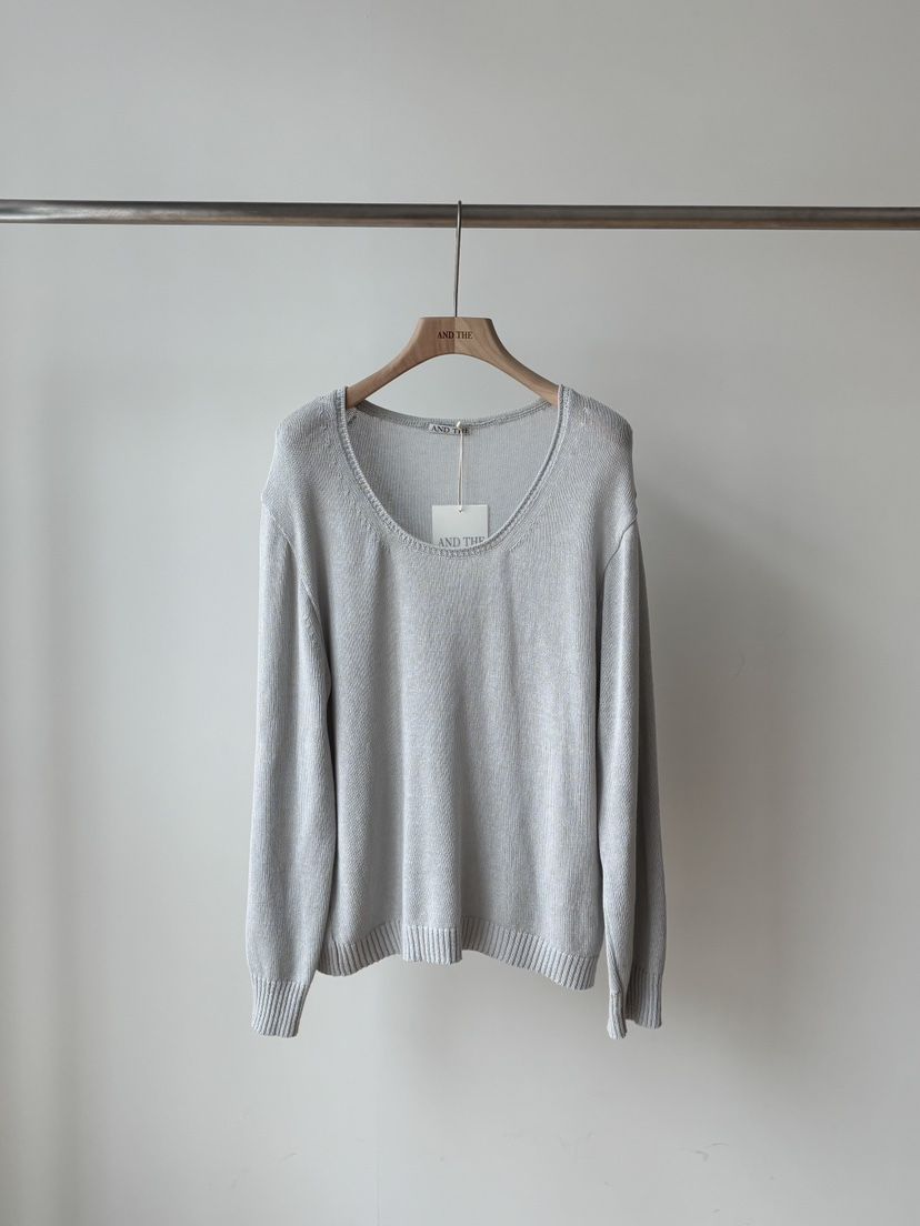 AND THE韓國東大門代購女士新款26春夏人氣休閑針織衫棉質AND THE針織衫