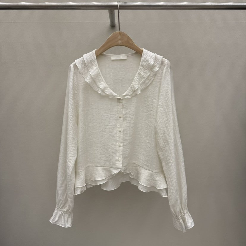 EOOB/LAMEREI韓國直郵實拍女裝新款時尚職業襯衫蕾絲衫雙層EOOB/LAMEREI襯衫/蕾絲衫