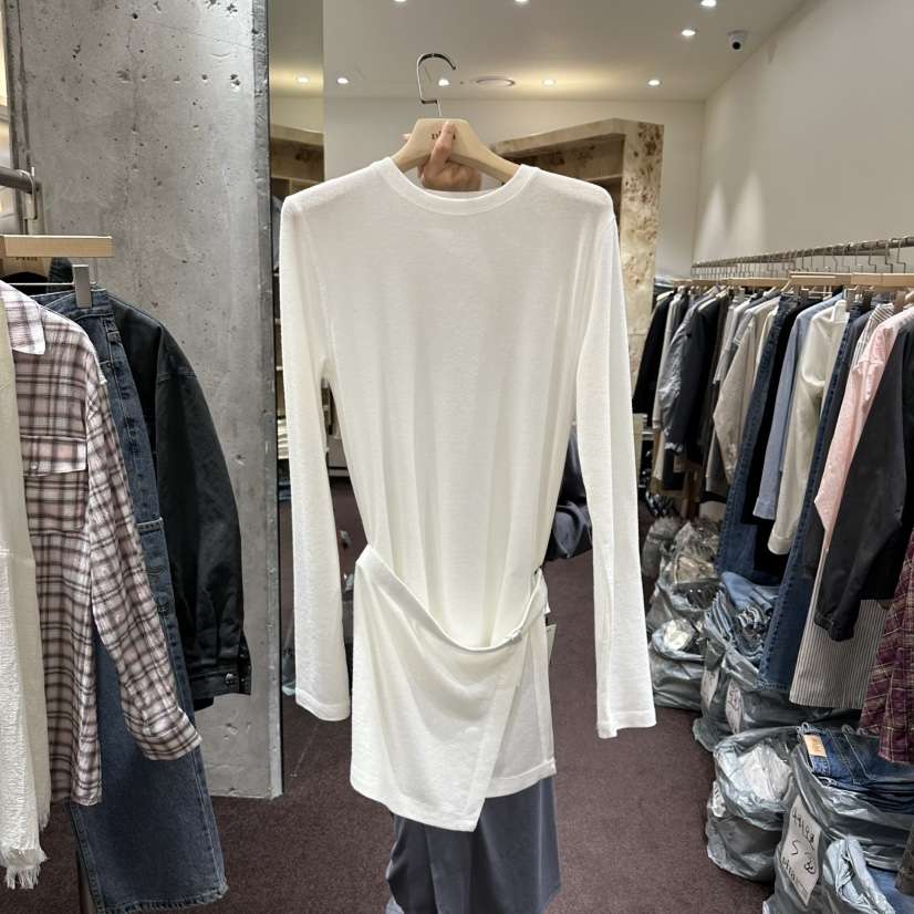 PITA/THEVERLIN韓國代購女裝新品時尚休閑職業長袖T恤紐扣PITA/THEVERLIN長袖T恤