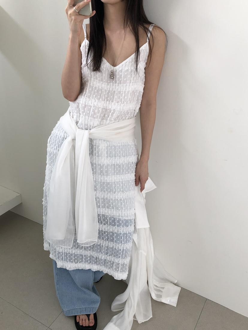 B_GARDER韓國東大門直郵女士新款人氣時尚休閑連衣裙荷葉邊B.GARDER連衣裙