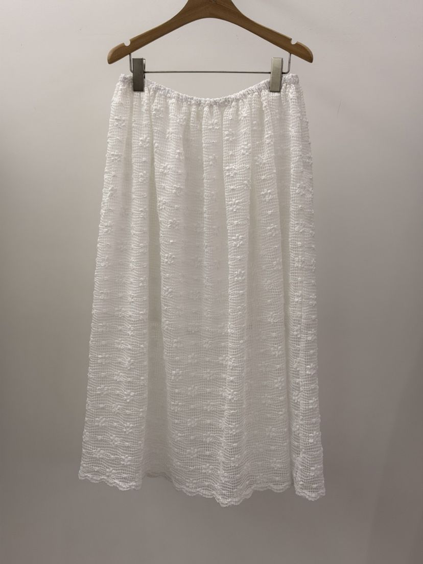 BROWNS-P韓國直郵女士新品推薦時尚熱賣職業長裙花朵透明BROWNS-P長裙