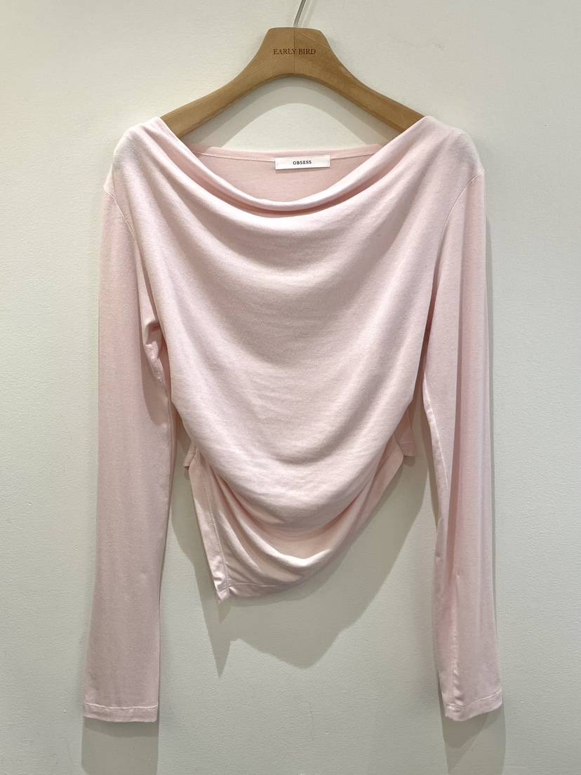 OBSESS韓國東大門代購女士新品時尚職業26春夏推薦長袖T恤OBSESS/EARLY BIRD長袖T恤
