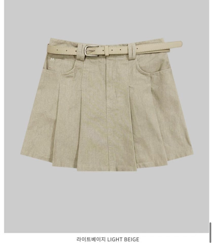 GGAEBI韓國東大門直郵女裝新品時尚26春夏熱賣短裙不含腰帶GGAEBI短裙