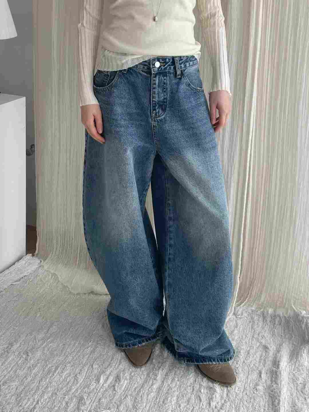 GGAEBI韓國東大門代購女士新款休閑推薦時尚職業熱賣牛仔褲GGAEBI牛仔褲