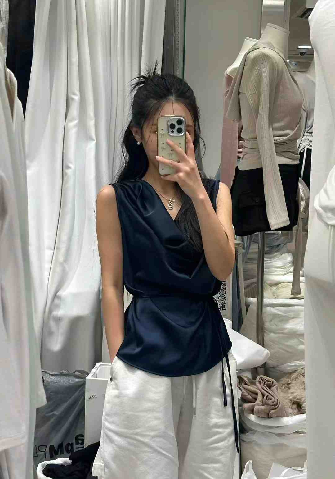 PLEASE韓國東大門直郵女裝新品職業休閑26春夏推薦吊帶背心PLEASE吊帶/背心