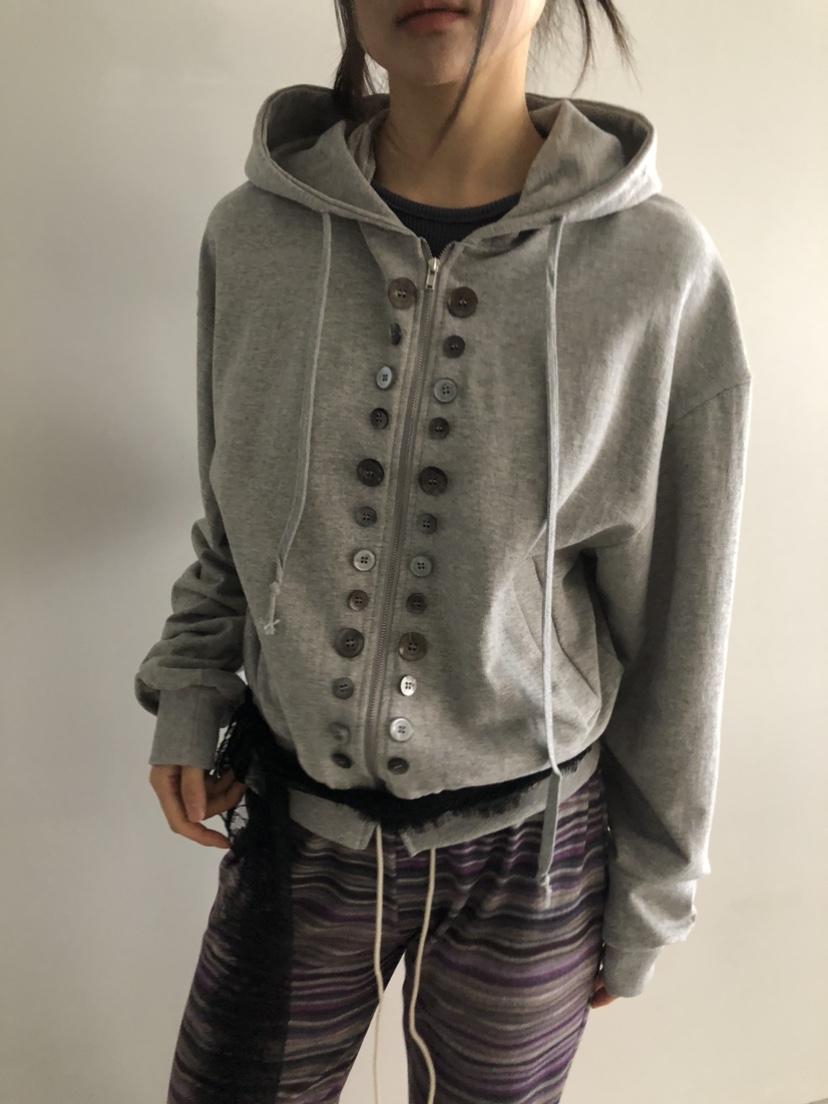 FLASH/I LOVE ME韓國直郵女士新款職業夾克連帽拉鏈衫紐扣FLASH/I LOVE ME夾克