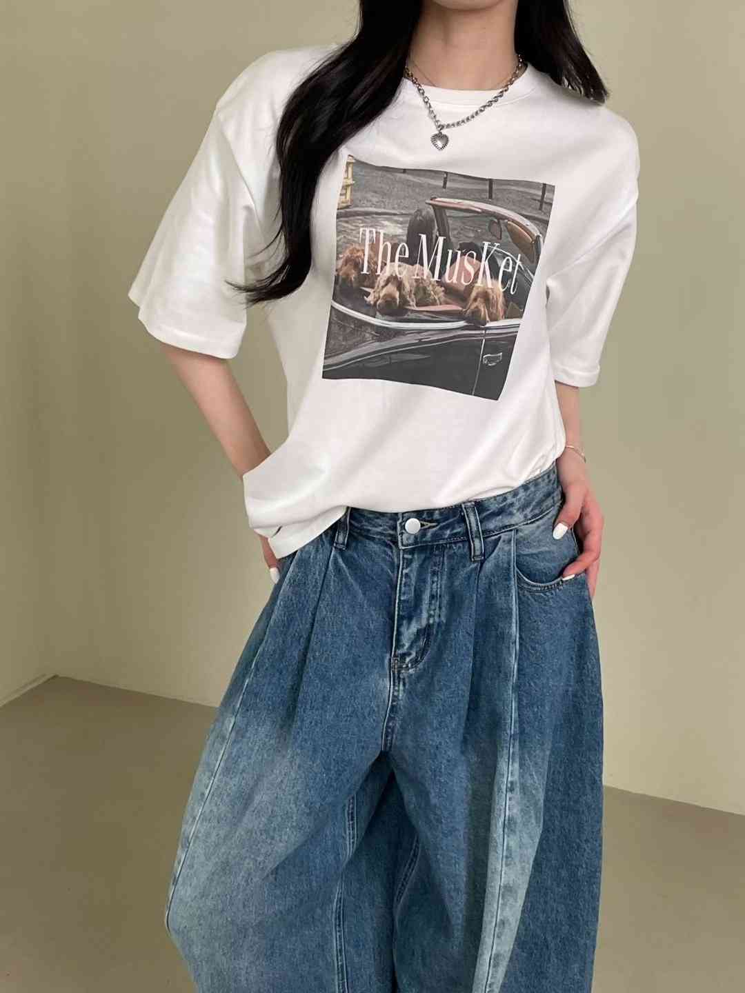 GGAEBI韓國代購女士新品時尚26春夏職業推薦人氣熱賣休閑T恤GGAEBIT恤