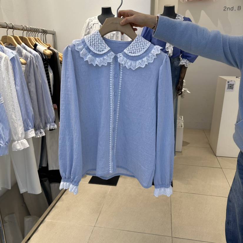 2nd B-S東大門直郵女裝新品熱賣26春夏人氣時尚襯衫蕾絲衫2nd B-S襯衫/蕾絲衫