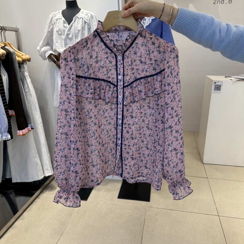 2nd B-S韓國代購女裝新款真品職業26春夏熱賣襯衫蕾絲衫2nd B-S襯衫/蕾絲衫