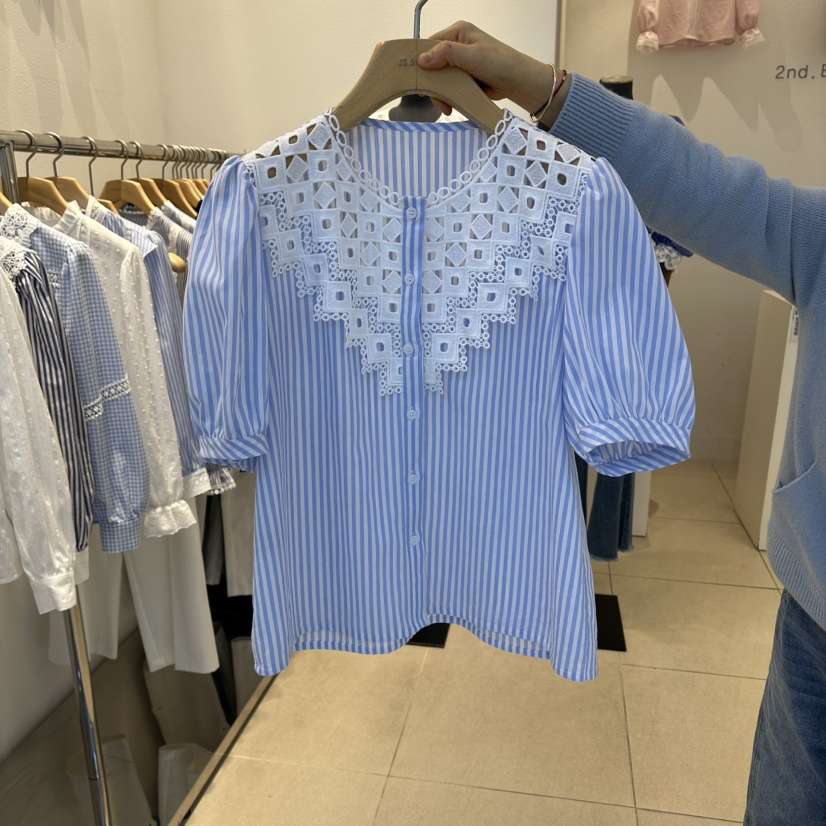 2nd B-S韓國代購女士新品休閑職業熱賣人氣推薦襯衫蕾絲衫2nd B-S襯衫/蕾絲衫