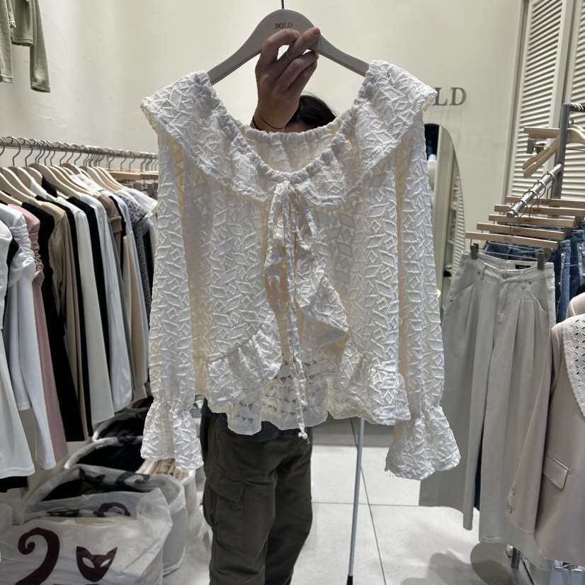 BOLD韓國直郵女裝新款真品26春夏休閑時尚推薦襯衫蕾絲衫BOLD襯衫/蕾絲衫