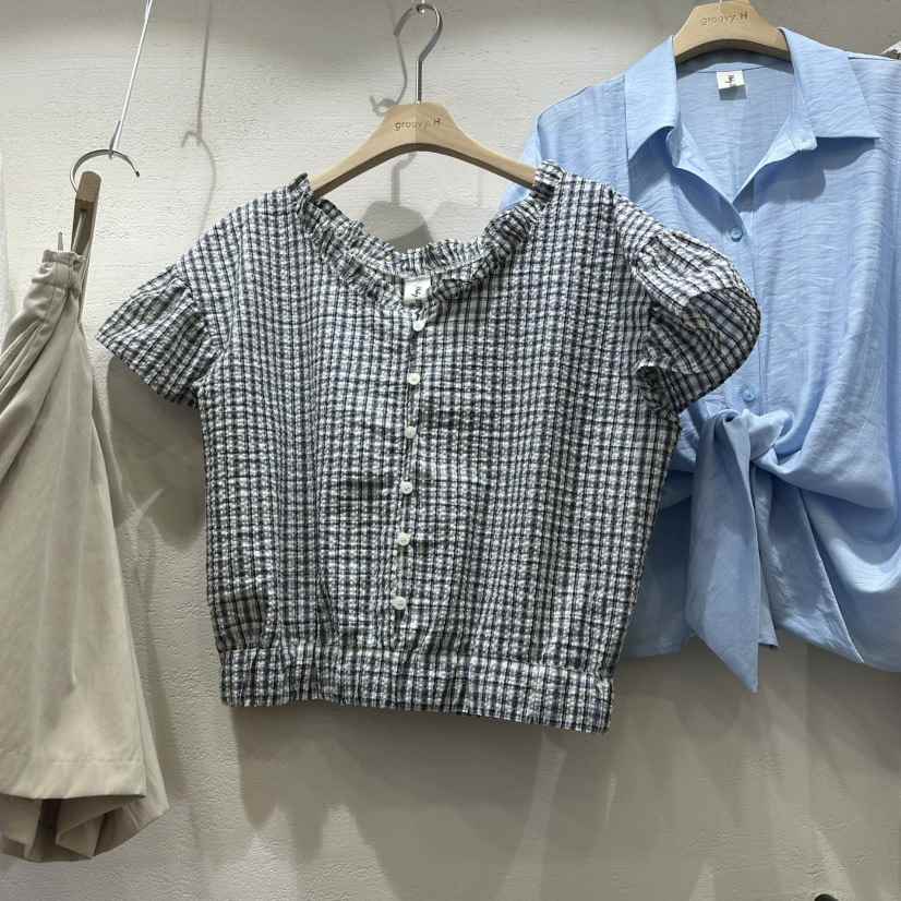 HOLYBANANA韓國直郵女裝新品時尚人氣推薦真品襯衫蕾絲衫groovy.H/HOLYBANANA襯衫/蕾絲衫