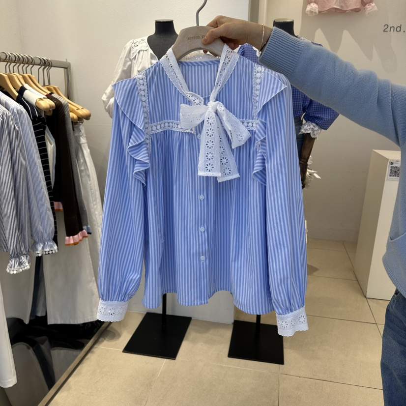 2nd B-S東大門直郵女士新品休閑26春夏熱賣職業襯衫蕾絲衫2nd B-S襯衫/蕾絲衫