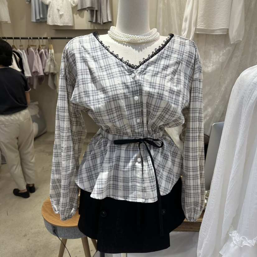 HOLYBANANA東大門實拍女裝新品休閑人氣時尚職業襯衫蕾絲衫groovy.H/HOLYBANANA襯衫/蕾絲衫