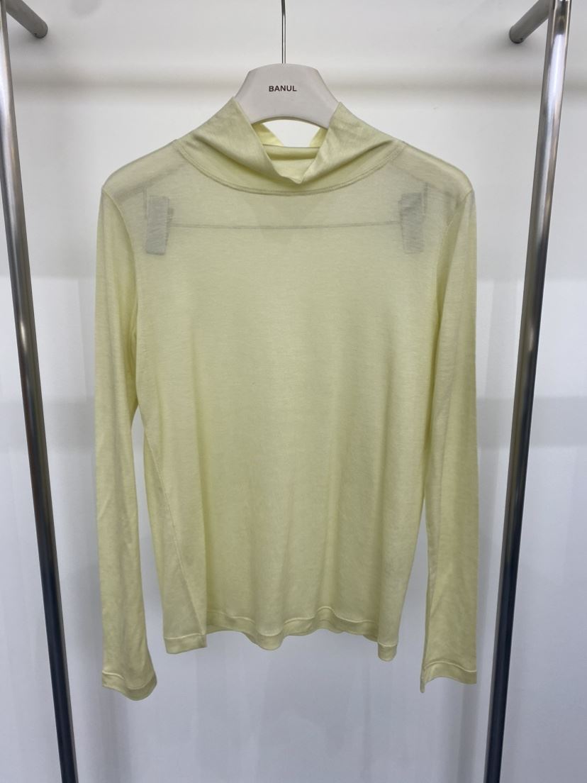 BANUL東大門實拍女裝新品人氣時尚熱賣推薦26春夏長袖T恤高領BANUL長袖T恤