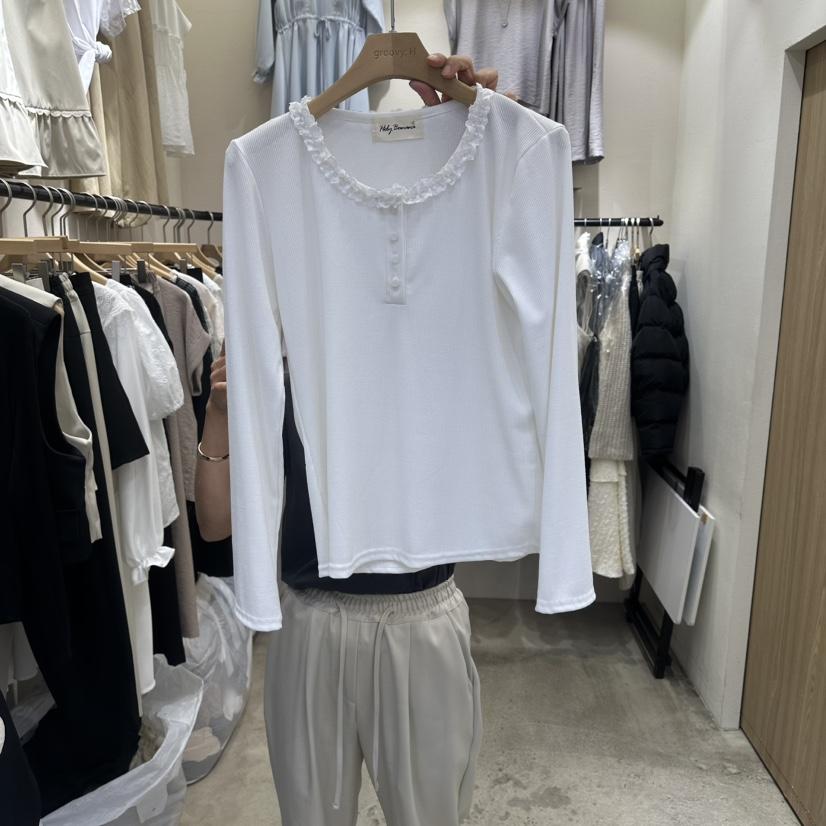 HOLYBANANA東大門實拍女裝新款推薦真品熱賣時尚職業長袖T恤groovy.H/HOLYBANANA長袖T恤