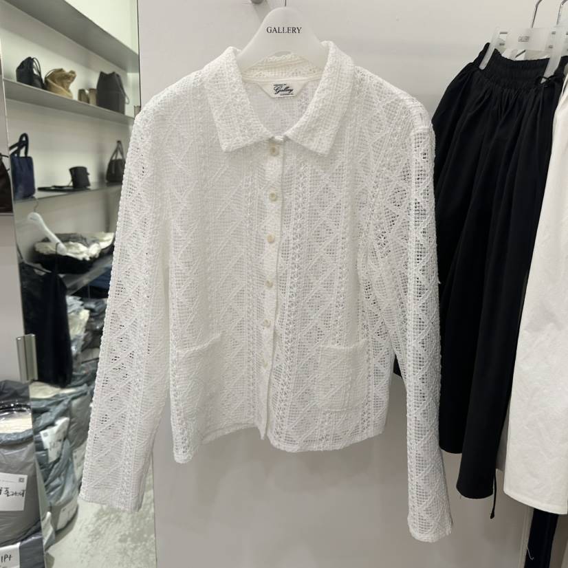 GALLERY-P韓國代購女裝新款休閑時尚26春夏針織衫開衫鏤空GALLERY-P針織衫