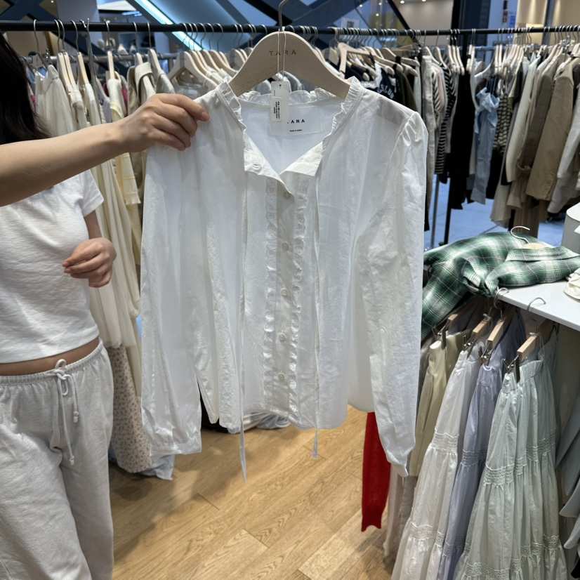 TARA韓國直郵女裝新款時尚真品職業26春夏人氣襯衫蕾絲衫TARA襯衫/蕾絲衫