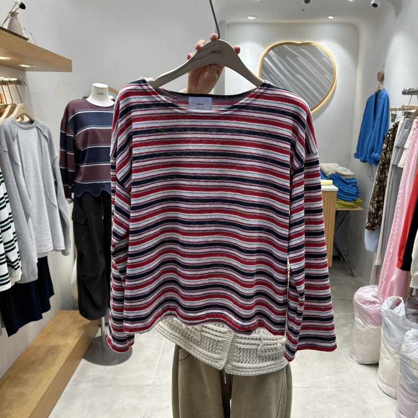 NEAR韓國代購女裝新品真品熱賣休閑時尚人氣26春夏長袖T恤NEAR長袖T恤