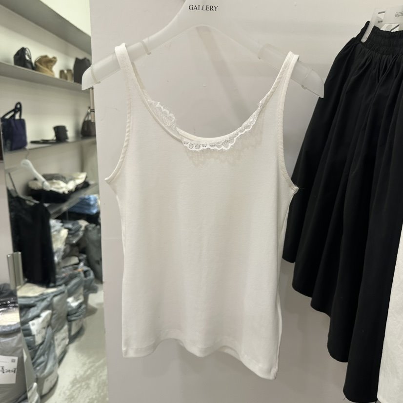 GALLERY-P東大門代購女士新款推薦職業吊帶背心海軍蕾絲GALLERY-P吊帶/背心