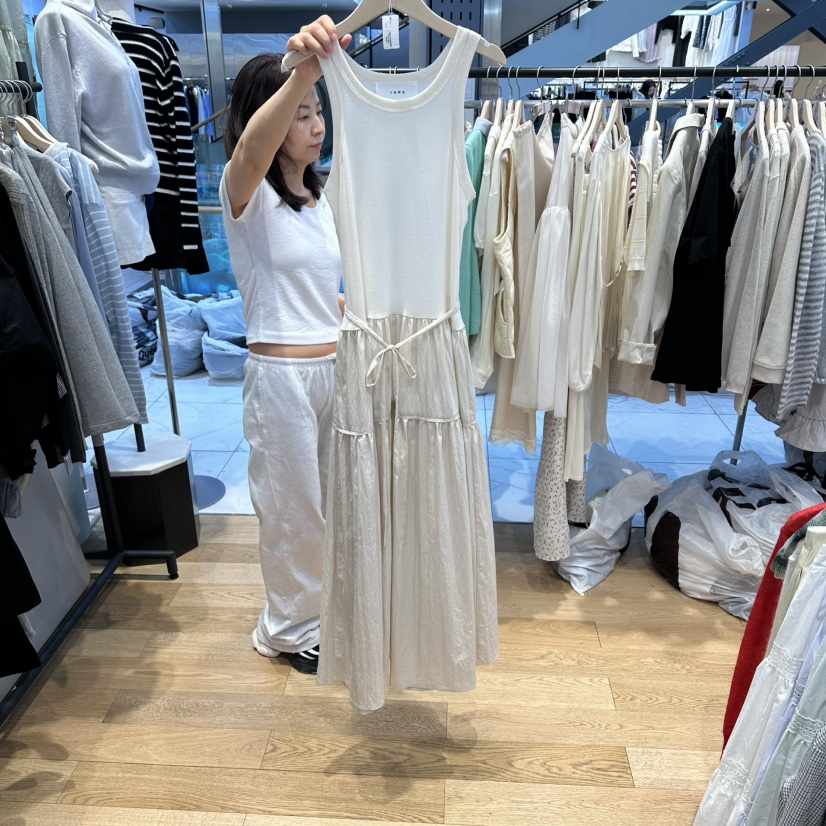 TARA韓國代購女士新款休閑人氣熱賣26春夏推薦連衣裙含腰繩TARA連衣裙