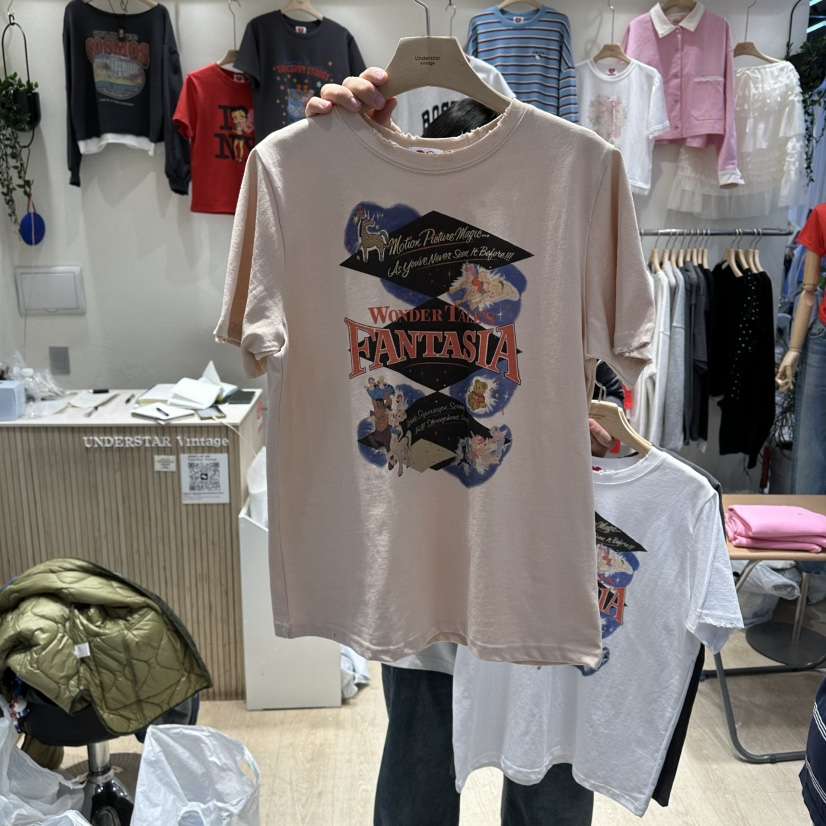 UNDERSTAR_VINTAGE韓國代購女士新款時尚26春夏休閑職業T恤UNDERSTAR_VINTAGET恤