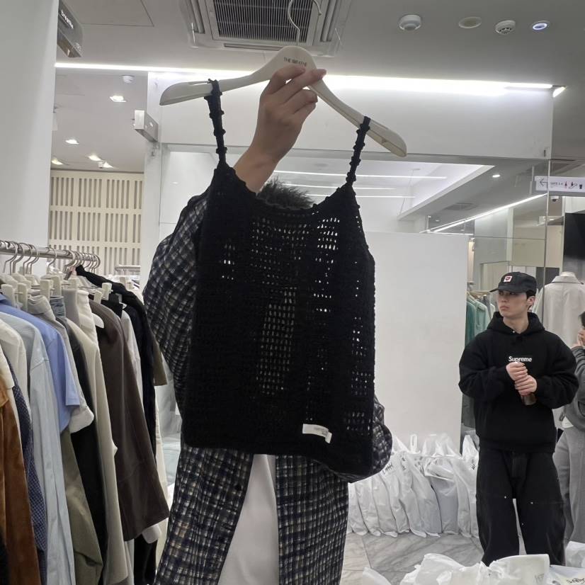 BREATHE東大門直郵女裝新款休閑真品26春夏吊帶背心鉤針編織BREATHE吊帶/背心