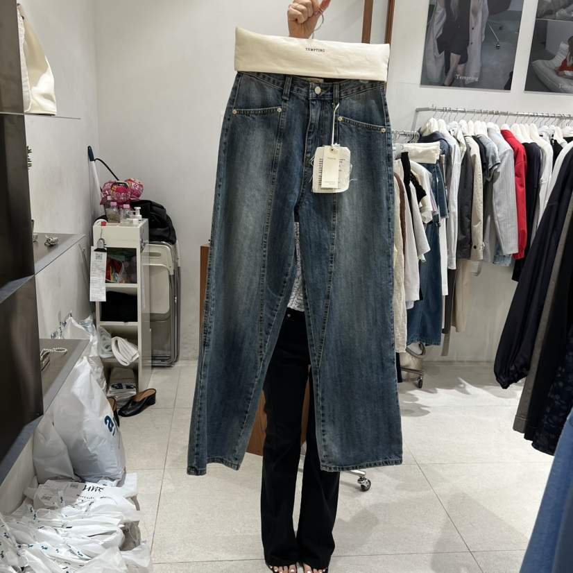 TEMPTING東大門實拍女士新款休閑時尚職業熱賣真品牛仔褲TEMPTING牛仔褲