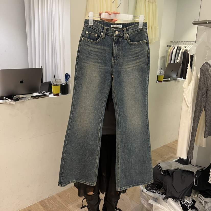 AUBE東大門直郵女士新品真品26春夏人氣職業時尚牛仔褲喇叭AUBE牛仔褲