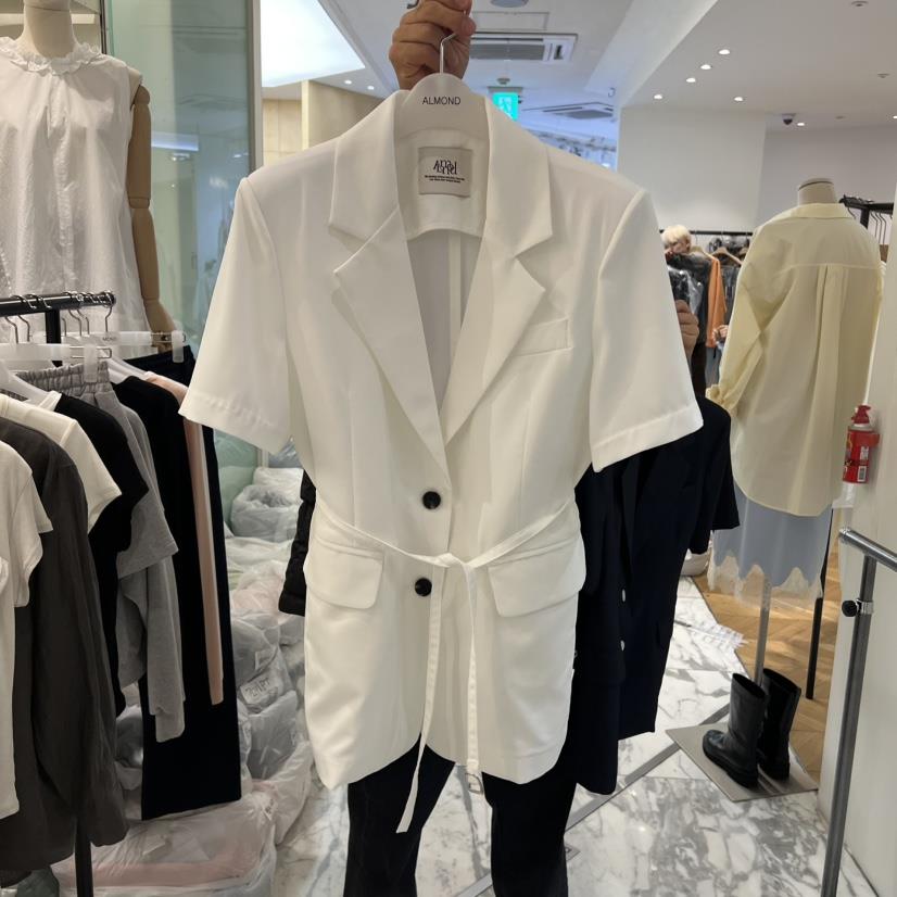 ALMOND東大門代購女士新品職業熱賣時尚休閑26春夏夾克含腰繩ALMOND夾克