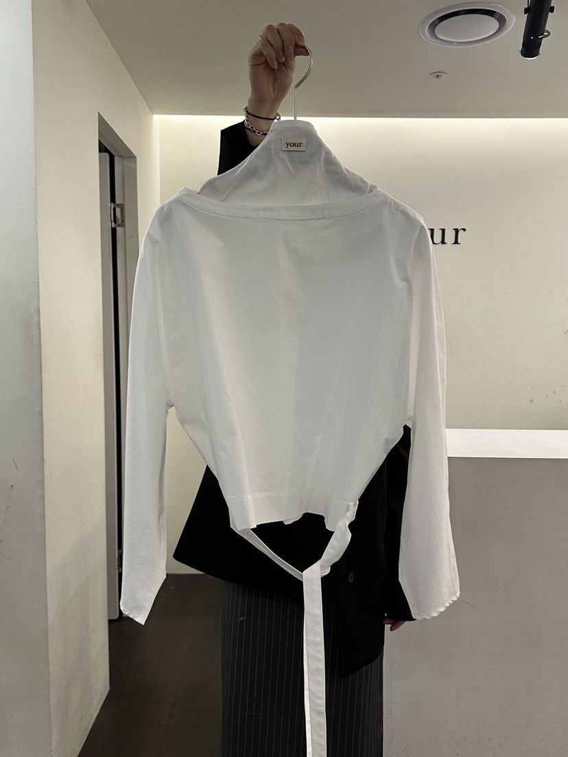 YOUR-P韓國代購女士新款職業推薦時尚26春夏襯衫蕾絲衫含腰帶YOUR-P襯衫/蕾絲衫