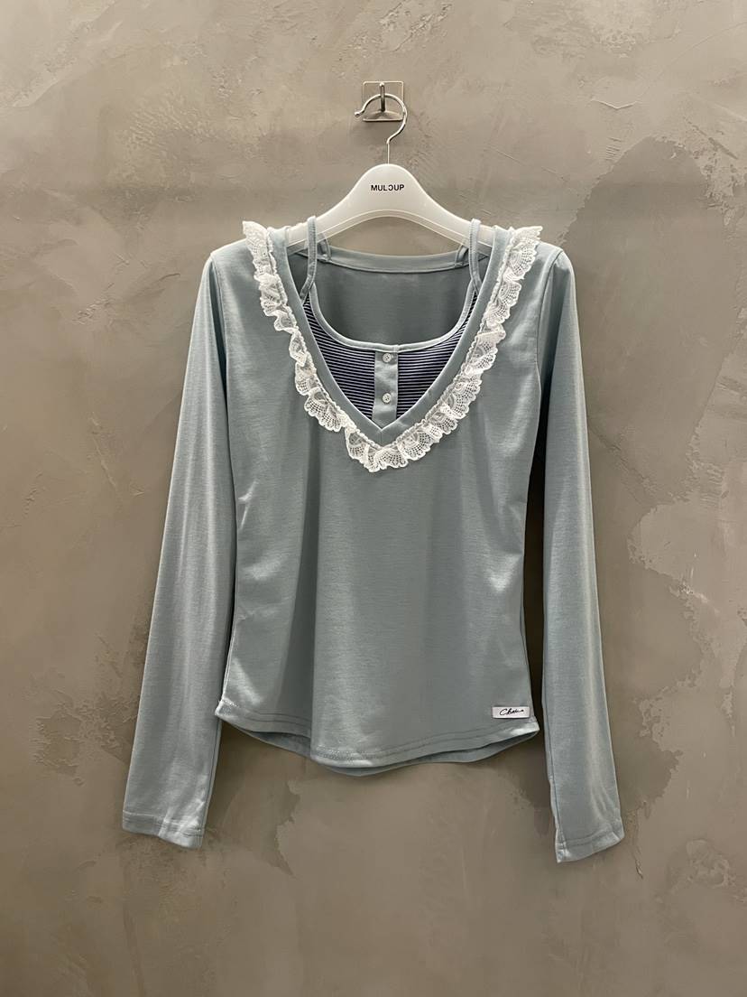 MULCUP東大門代購女裝新品職業人氣26春夏時尚真品長袖T恤MULCUP長袖T恤