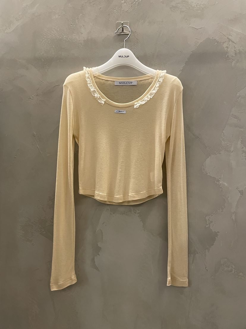 MULCUP韓國直郵女裝新品26春夏真品時尚職業推薦人氣長袖T恤MULCUP長袖T恤