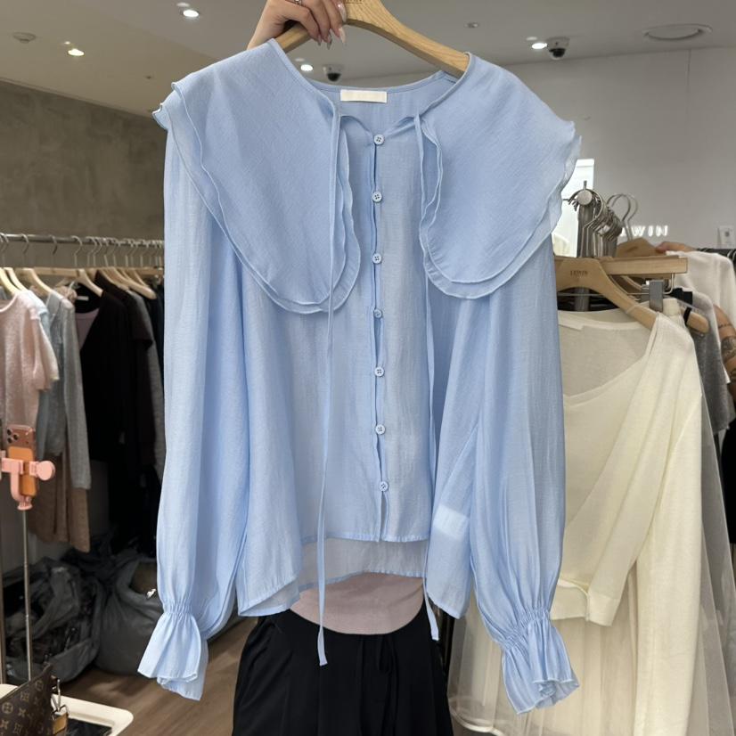 LEWIN東大門實拍女士新品時尚推薦休閑26春夏襯衫蕾絲衫天絲LEWIN襯衫/蕾絲衫