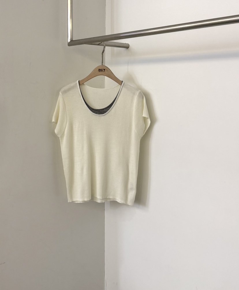 TWENTY FOUR SEVEN24-7東大門實拍女裝新品推薦針織衫假兩件TEWNTY FOUR SEVEN24-7針織衫