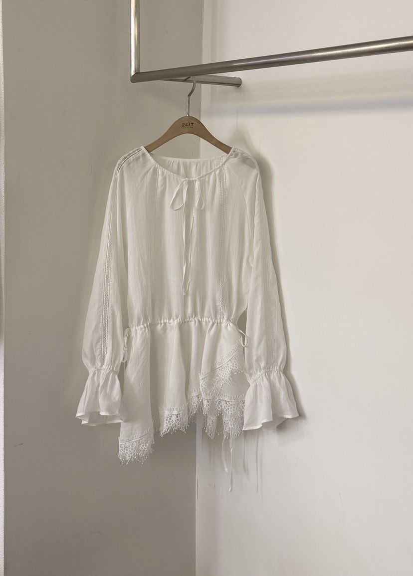TWENTY FOUR SEVEN24-7東大門實拍女裝新款休閑襯衫蕾絲衫TEWNTY FOUR SEVEN24-7襯衫/蕾絲衫