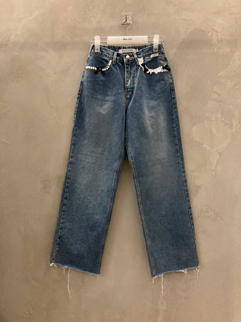 MULCUP韓國東大門直郵女裝新品推薦休閑人氣時尚26春夏牛仔褲MULCUP牛仔褲