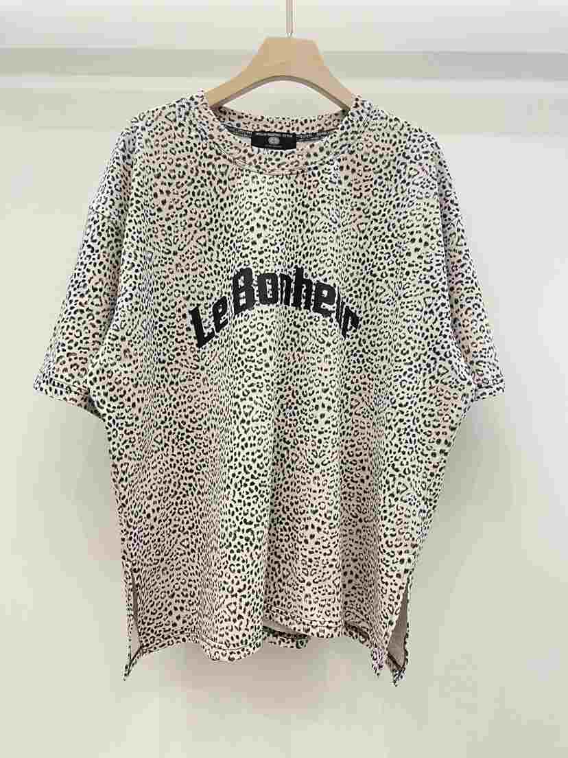 NYLON韓國直郵女士新品休閑職業真品26春夏時尚T恤豹紋寬松NYLONT恤