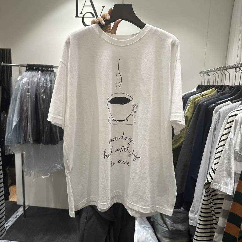 LE AVE韓國直郵女裝新品人氣推薦休閑熱賣職業時尚26春夏T恤LE AVET恤