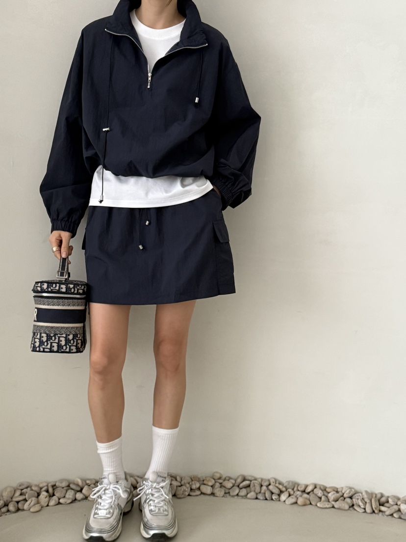 DEMAR韓國東大門直郵女裝新款人氣熱賣休閑職業26春夏套裝尼龍DEMAR套裝