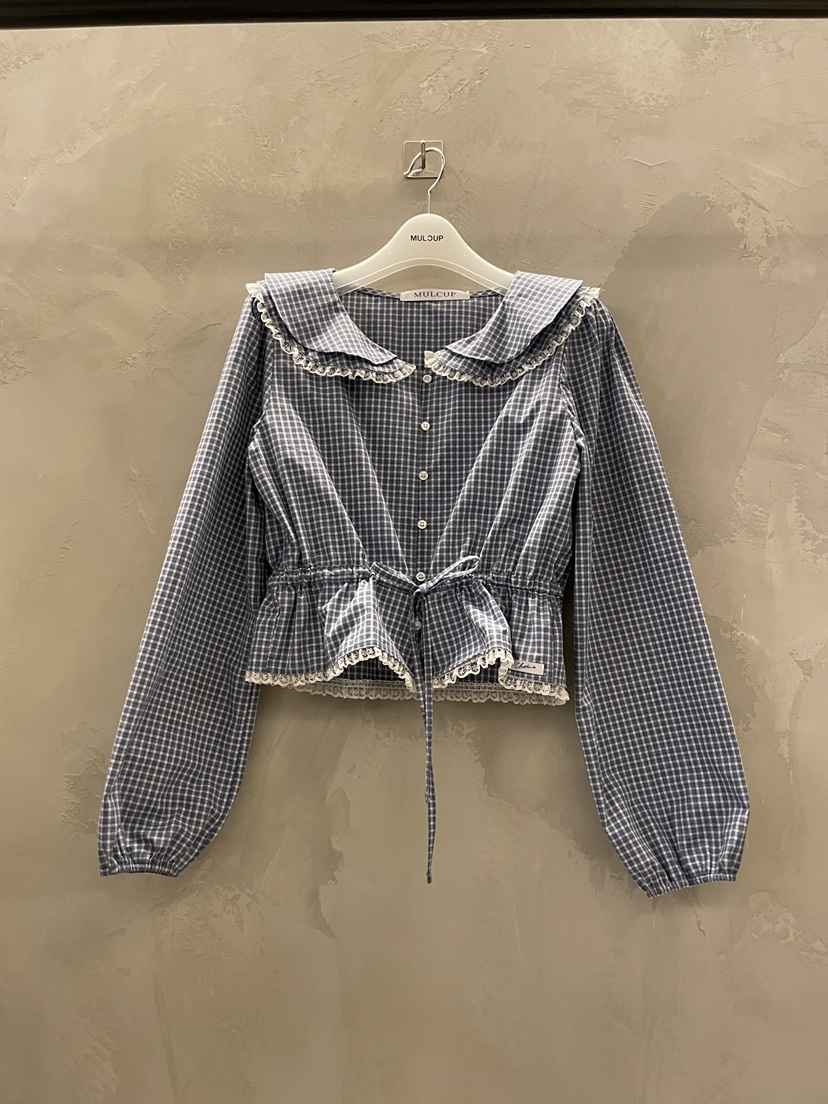 MULCUP韓國直郵實拍女裝新款人氣職業26春夏休閑襯衫蕾絲衫MULCUP襯衫/蕾絲衫