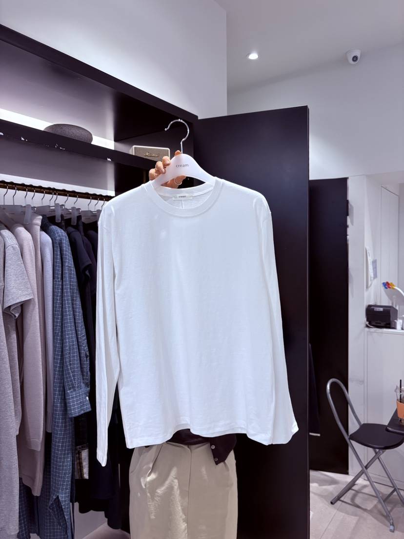 CREAM-P韓國直郵實拍女士新品熱賣人氣26春夏長袖T恤褶裥CREAM-P長袖T恤