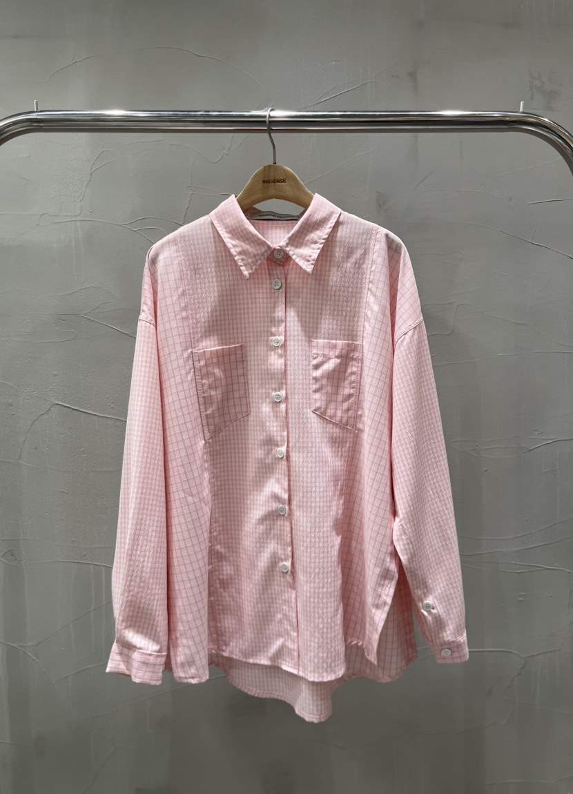 INSSENSE-A韓國直郵女裝新品職業26春夏熱賣襯衫蕾絲衫格子INSSENSE-A襯衫/蕾絲衫