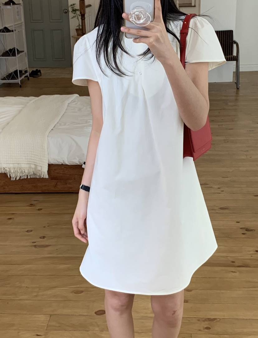 NOUVEAU韓國直郵女裝新品時尚職業人氣休閑26春夏連衣裙荷葉邊NOUVEAU連衣裙