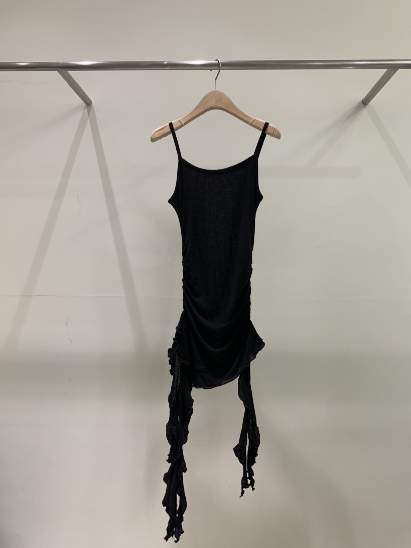 ZITTEN東大門代購女士新品人氣推薦真品吊帶背心褶皺長款ZITTEN吊帶/背心