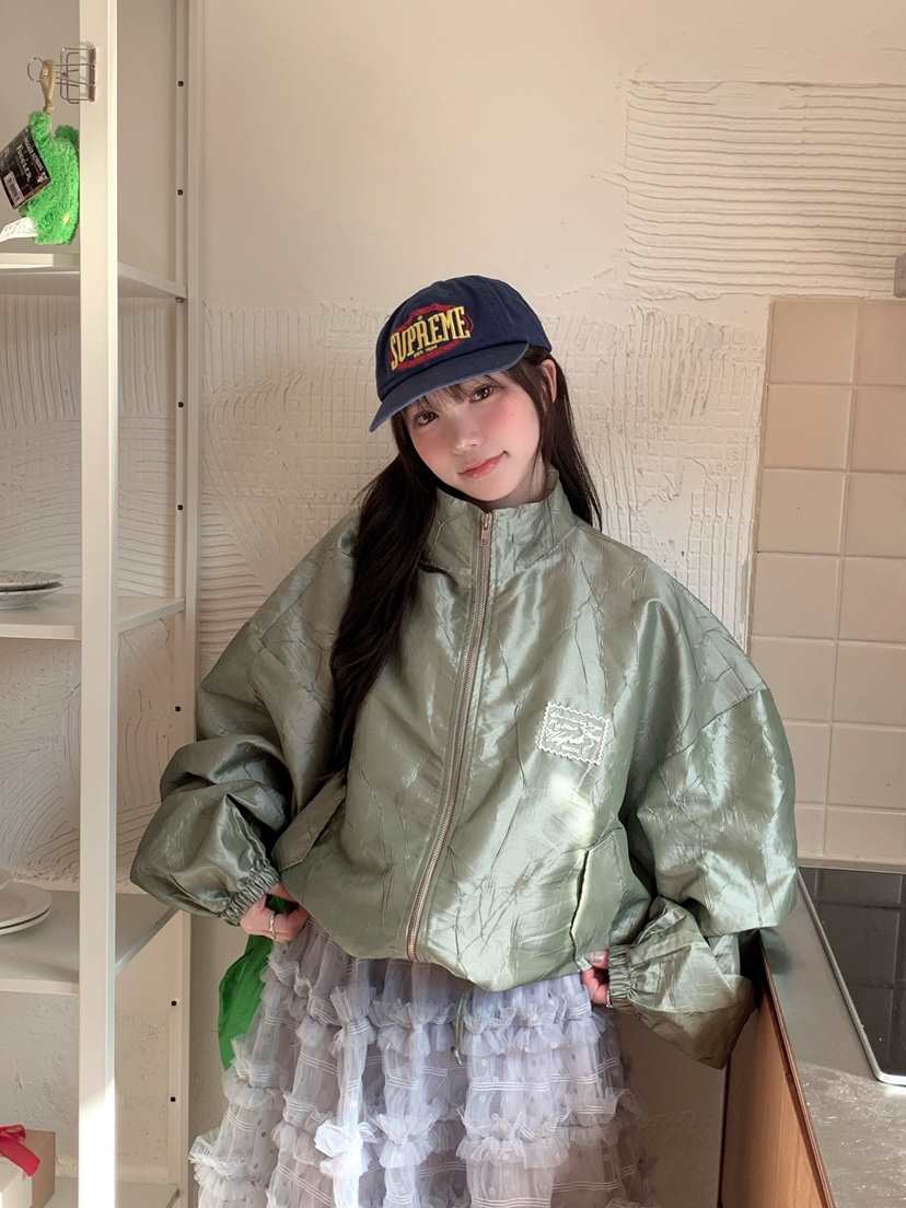 MAISONDEGLORY東大門實拍女士新品推薦26春夏人氣夾克緞面MAISON DE GLORY夾克