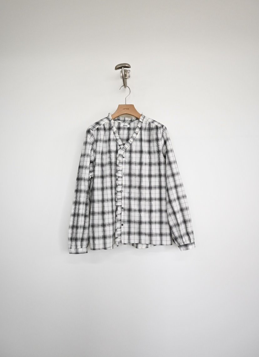 OP PER韓國直郵女士新款熱賣休閑推薦職業26春夏襯衫蕾絲衫OPPER-simplebeige襯衫/蕾絲衫