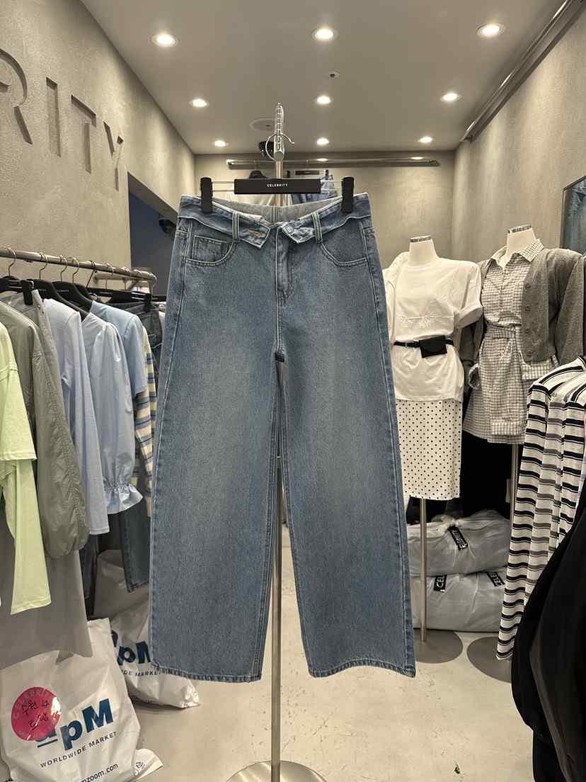 CELEBRITY-A韓國代購女裝新款真品職業時尚26春夏牛仔褲CELEBRITY-A牛仔褲