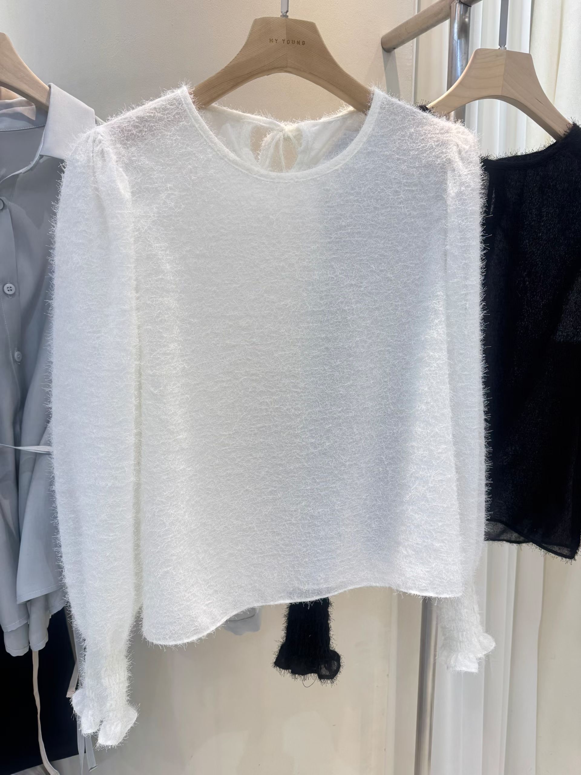 LEHEVE韓國直郵實拍女士新品時尚休閑熱賣人氣襯衫蕾絲衫LEHEVE-MY YOUNG兩件起襯衫/蕾絲衫